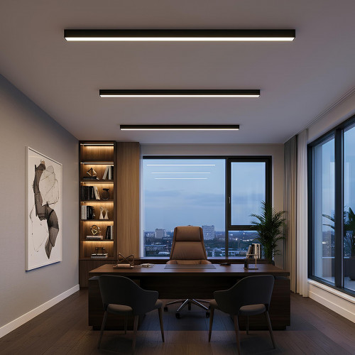 kelvo® ORION KLV-101-0362-V2 Γραμμικό Φωτιστικό Οροφής LED 72W 7200lm 120° AC 220-240V IP20 Ρυθμιζόμενο Λευκό CCT με Χειριστήριο από 2700K έως 6000K Dimmable - Lumileds SMD Chip - Μαύρο Ματ - Μ120 x Π kelvo® ORION KLV-101-0362-V2 Γραμμικό Φωτιστικό Οροφής LED 72W 7200lm 120° AC 220-240V IP20 Ρυθμιζόμενο Λευκό CCT με Χειριστήριο από 2700K έως 6000K Dimmable - Lumileds SMD Chip - Μαύρο Ματ - Μ120 x Π