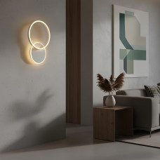 kelvo® VENOM KLV-101-0182-V2 Φωτιστικό Τοίχου / Απλίκα LED 45W 4500lm 360° AC 220-240V IP20 Ρυθμιζόμενο Λευκό CCT με Χειριστήριο από 2700K έως 6000K Dimmable - Lumileds SMD Chip - Λευκό Ματ - Μ60 x Π4