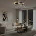 kelvo® VENOM KLV-101-0181 Φωτιστικό Οροφής LED 45W 4500lm 360° AC 220-240V IP20 Ρυθμιζόμενο Λευκό CCT με Χειριστήριο από 2700K έως 6000K Dimmable - Lumileds SMD Chip - Μαύρο Ματ - Μ60 x Π40 x Υ7.5cm -
