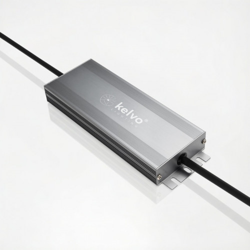 kelvo® SELAS KLV-107-0024 Τροφοδοτικό/Μετασχηματιστής Class I PELV 150W 12.5A AC 220-240V σε DC 12V Αδιάβροχο IP67 - Γκρι Ανθρακί Ματ - Μ18.9 x Π6.5 x Υ2.2cm - 5 Χρόνια Εγγύηση