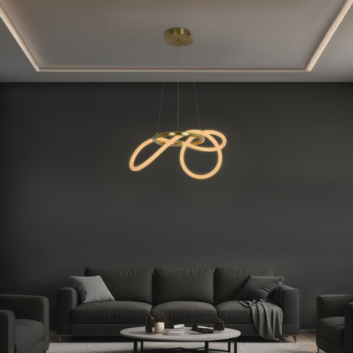 kelvo® GLOW KLV-101-0161 Κρεμαστό Φωτιστικό Οροφής LED 30W 3000lm 360° AC 220-240V IP20 Ρυθμιζόμενο Λευκό CCT με Χειριστήριο από 2700K έως 6000K Dimmable - Lumileds SMD Chip - Χρυσό Πλατίνα - Μ40 x Π4 kelvo® GLOW KLV-101-0161 Κρεμαστό Φωτιστικό Οροφής LED 30W 3000lm 360° AC 220-240V IP20 Ρυθμιζόμενο Λευκό CCT με Χειριστήριο από 2700K έως 6000K Dimmable - Lumileds SMD Chip - Χρυσό Πλατίνα - Μ40 x Π4