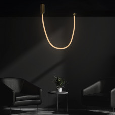 kelvo® GLOW KLV-101-0155 Κρεμαστό Φωτιστικό Οροφής LED 27W 2700lm 360° AC 220-240V IP20 Ρυθμιζόμενο Λευκό CCT με Χειριστήριο από 2700K έως 6000K Dimmable - Lumileds SMD Chip - Χρυσό Πλατίνα - Μ90 x Π9