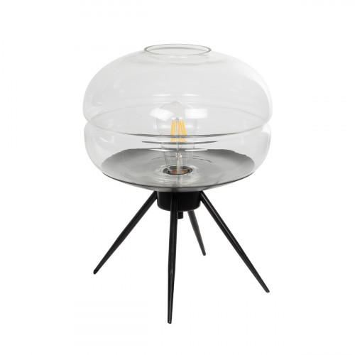 GLOBOSTAR® JAVAN 999-0036 Μοντέρνο Επιτραπέζιο Φωτιστικό Πορτατίφ με Ντουί 1 x E27 AC 220-240V IP20 - Διάφανο & Μαύρο - Μ30 x Π30 x Υ40cm GLOBOSTAR® JAVAN 999-0036 Μοντέρνο Επιτραπέζιο Φωτιστικό Πορτατίφ με Ντουί 1 x E27 AC 220-240V IP20 - Διάφανο & Μαύρο - Μ30 x Π30 x Υ40cm