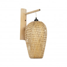 GLOBOSTAR® SELVA 01977 Boho Φωτιστικό Τοίχου - Απλίκα με Ντουί 1 x E27 AC 220-240V IP20 - Μπεζ - Μ24 x Π32 x Υ56cm
