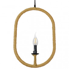 GLOBOSTAR® LINDELL 10001142 Vintage Κρεμαστό Φωτιστικό Οροφής με Ντουί 1 x E14 AC 220-240V IP20 - Μαύρο & Μπεζ - Μ35 x Π10 x Υ53cm