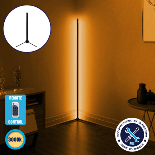 Μοντέρνο Minimal Επιτραπέζιο Μαύρο Φωτιστικό 50cm LED 8 Watt με Ασύρματο Χειριστήριο RF & Dimmer Θερμό Λευκό 3000k GloboStar ALIEN Design GLOBO-50-3