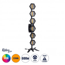 HEXA® HALO 51194 Stage Φωτιστικό Ειδικών Εφέ Digital Matrix Pixel & Blinder LED 672W 120° AC 220-240V IP20 6 x 100W COB Chip & 144 x 0.5W SMD5050 Chip Ultra Θερμό Λευκό 2200K & Πολύχρωμο RGB Dimmable 