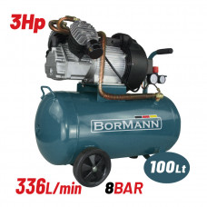 BORMANN Lite BAT5015 ΑΕΡΟΣΥΜΠΙΕΣΤΗΣ ΜΟΝΟΜΠΛΟΚ 3Hp/100Lt, 336Lt/min