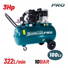Bormann Pro BAT5060 Αεροσυμπιεστής 3.0Hp 100Lt με Ιμάντα | 030836