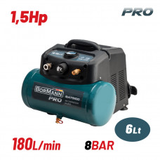 BORMANN Pro BAT5100 ΑΕΡΟΣΥΜΠΙΕΣΤΗΣ OIL-LESS 1.5Hp/6Lt