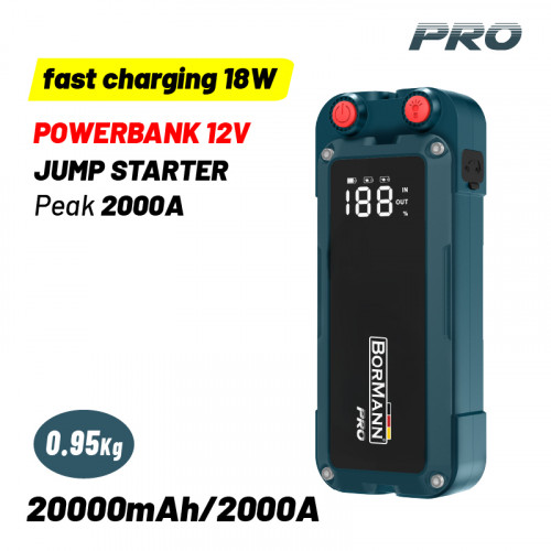 BORMANN Pro BBC9030 BORMANN Pro BBC9030 Εκκινητής Μπαταρίας Φορητός & PowerBank 12V, 20000mAh/2000A,Γρήγορη Φόρτιση 18W BORMANN Pro BBC9030 BORMANN Pro BBC9030 Εκκινητής Μπαταρίας Φορητός & PowerBank 12V, 20000mAh/2000A,Γρήγορη Φόρτιση 18W