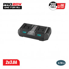 BORMANN Pro BBP2005 ΦΟΡΤΙΣΤΗΣ ΔΙΠΛΗΣ ΜΠΑΤΑΡΙΑΣ 20V