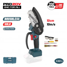 BORMANN Pro BBP3914C BORMANN Pro BBP3914C Κλαδευτικό Αλυσοπρίονο Μπαταρίας 20V,Brushless,Λάμα 10cm,825gr,Βαλίτσα,SOLO