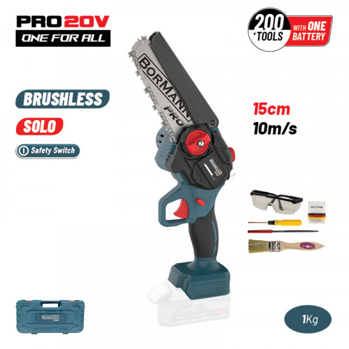 BORMANN Pro BBP3917C BORMANN Pro BBP3917C Κλαδευτικό Αλυσοπρίονο Μπαταρίας 20V,Brushless,Λάμα 15cm,1kg BORMANN Pro BBP3917C BORMANN Pro BBP3917C Κλαδευτικό Αλυσοπρίονο Μπαταρίας 20V,Brushless,Λάμα 15cm,1kg