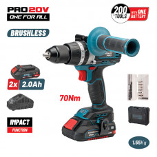 BORMANN Pro BBP5140 ΔΡΑΠ/ΒΙΔΟ ΚΡΟΥΣΤΙΚΟ BRUSHLESS 20V 2X2Ah PRO