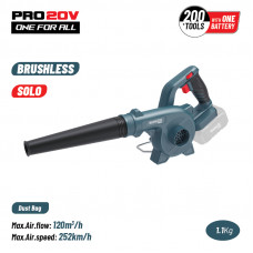 BORMANN Pro BBP5365 BORMANN Pro BBP5365 Φυσητήρας-Αναρροφητήρας Μπαταρίας 20V,Li-Ion,Ταχύτητα Αέρα 252km/h,SOLO