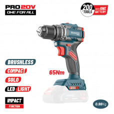BORMANN Pro BBP5400 BORMANN Pro BBP5400 Δραπαν/βιδο Κρουστικό,Compact,Brushless 20V,Li-Ion,65Nm με 2 Ταχύτητες