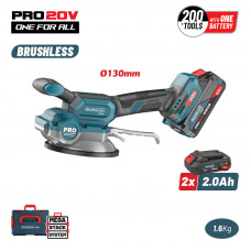 BORMANN Pro BBP5426X22C BORMANN Pro BBP5426X22C Βεντούζα-Δονητής Πλακιδίων 20V,Li-Ion,2x2Ah,130mm,60kg,3500-8000rpm
