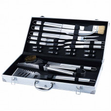 BORMANN  BBQ1015 Σετ Εργαλεία BBQ Inox σε Βαλίτσα 16 Τεμαχίων