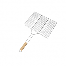 BORMANN ELITE BBQ1017 ΔΙΠΛΗ ΑΝΟΞΕΙΔΩΤΗ ΣΧΑΡΑ ΨΗΣΙΜΑΤΟΣ  Μ40,5xΠ30cm