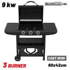BORMANN ELITE BBQ6030 BORMANN Elite BBQ6030 Ψησταριά Υγραερίου FORGE 3 Εστιών με Μαντεμένια Σχάρα