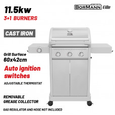BORMANN ELITE BBQ7031 BORMANN Elite BBQ7031 Ψησταριά Υγραερίου LEGEND 3+1 Εστιών με Μαντεμένια Σχάρα LUXURY TYPE