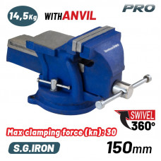 BORMANN Pro BBV3205 ΜΕΓΓΕΝΗ ΠΕΡΙΣΤΡΕΦΟΜΕΝΗ ΜΕ ΑΜΟΝΙ, 150mm