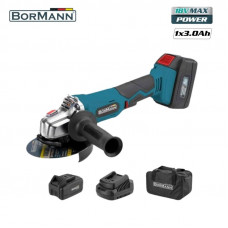 BORMANN LITE BCD2630 ΓΩΝΙΑΚΟΣ ΤΡΟΧΟΣ 20V,Li-Ion,Φ115mm,8500rpm,1x 3Ah,ΤΣΑΝΤΑ
