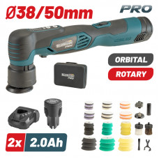 BORMANN Pro BCP3850 ΑΛΟΙΦΑΔΟΡΟΣ MINI ΕΚΚΕΝΤΡΟΣ/ΠΕΡΙΣΤΡΟΦΙΚΟΣ ΜΠΑΤΑΡΙΑΣ 12V , 38/50mm , 3/12mm , 2000-5000rpm , 2x2Ah , Τ