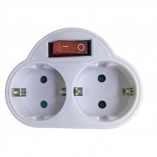 BORMANN BCR1145 BORMANN BCR1145 Aντάπτορας Πρίζας 2 Σούκο με Διακόπτη