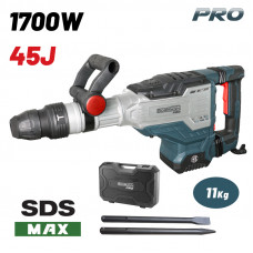 BORMANN Pro BDH3250 BORMANN Pro BDH3250 Κατεδαφιστικό Πιστολέτο SDS-MAX,1700W,45J,200-2100bpm & Βαλίτσα με Καλέμι-Βελόνι