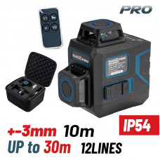 BORMANN Pro BDM6900 ΑΛΦΑΔΙ ΑΥΤΟΡΥΘΜΙΖΟΜΕΝΟ ΓΡΑΜΜΙΚΟ ΛΕΙΖΕΡ, ΠΡΑΣΙΝΗΣ ΔΕΣΜΗΣ,3*360° , 12 ΓΡΑΜΜΕΣ , 30m