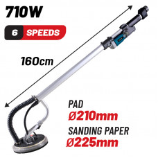 BORMANN BDS7300 BORMANN Pro BDS7300 Τριβείο Γυψοσανίδας 710W, LED 1000-2100rpm,160cm,225mm
