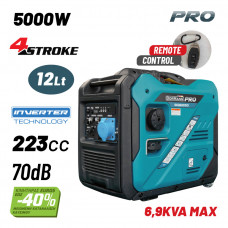 BORMANN Pro BGB2050 BORMANN Pro BGB2050 Γεννήτρια Βενζίνης Inverter με Ρόδες Συνεχ.Απόδοση 5000W,223cc,70dB-Τηλεχειρισμό