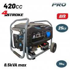 BORMANN Pro BGB8010 BORMANN Pro BGB8010 Γεννήτρια Βενζίνης Συνεχ. Απόδοση 6000W,420cc,Mίζα και Μπαταρία AVR,Τροχοί
