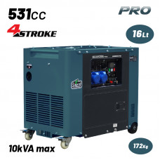 BORMANN Pro BGB9770 BORMANN Pro BGB9970 Γεννήτρια Πετρελαίου Συνεχ. Απόδοση 6500W,531cc,Μίζα,Μπαταρία,AVR,Τροχοί