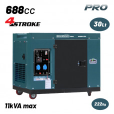 BORMANN Pro BGB9783 BORMANN Pro BGB9783 Γεννήτρια Πετρελαίου,Τριφασική, Συνεχ. Απόδοση 8000W,688cc,Μίζα,Μπαταρία,Τροχοί