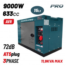 BORMANN Pro BGB9800 ΒORMANN Pro BGB9800 Γεννήτρια Πετρελαίου Τριφασική,Συνεχής Απόδοση 900W,633cc, Κλειστού Τύπου