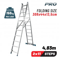BORMANN Pro BHL5140 ΣΚΑΛΑ ΔΙΠΛΗ 2x11 5.6m