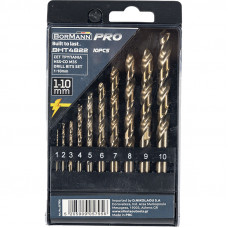 BORMANN Pro BHT4822 ΣΕΤ ΤΡΥΠΑΝΙΑ HSS-Co M35 10pcs 1-10mm