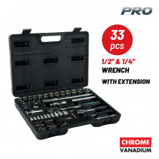 Bormann BHT5150 Σετ Κασετίνα με Καρυδάκια 1/2'', 1/4'' με Καστάνια και Προέκταση Τεμάχια 73 | 024682