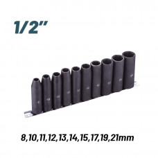 BORMANN Pro BHT7704 BORMANN Pro BHT7704 Σετ Καρυδάκια Aέρος Μακρυά 1/2'' , 8,10,11,1213,14,15,17,19,21mm