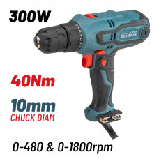 BORMANN BID3010 ΔΡΑΠΑΝΟΚΑΤΣΑΒΙΔΟ 300W, 40Nm,  21+1 ΘΕΣΕΩΝ,0-480/0-1800rpm , ΤΣΟΚ AYTOMATO 13mm
