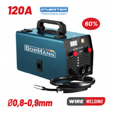 BORMANN BIW1120 ΗΛΕΚΤΡΟΚΟΛΛΗΣΗ MIG/MMA 120A, 60%, ΝΟ GAS, 450gr ΚΟΥΛΟΥΡΑ (0,8-0,9mm)