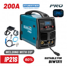 BORMANN Pro BIW1310 ΗΛΕΚΤΡΟΚΟΛΛΗΣΗ MIG/MMA 200A, GAS/ΝΟ GAS, 1/3/5Kg (0,6-1mm)