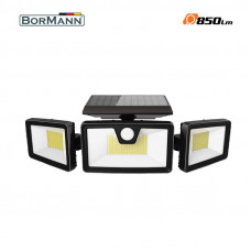 BORMANN Lite BLF4020 ΗΛΙΑΚΟΣ ΠΡΟΒΟΛΕΑΣ LED ΑΣΦΑΛΕΙΑΣ 8.5W,ΑΝΙΧΝΕΥΤΗ ΚΙΝΗΣΗΣ,ΦΩΤΟΒΟΛΤΑΪΚΟ ΠΑΝΕΛ ΕΝΣΩΜΑΤΩΜΕΝΟ, 6500K,850Lum