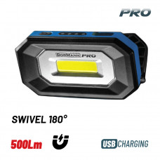 BORMANN Pro BPR6014 ΦΑΚΟΣ ΕΡΓΑΣΙΑΣ ΕΠΑΝΑΦΟΡΤΙΖΟΜΕΝΟΣ 500Lm ΜΕ ΜΑΓΝΗΤΗ, ΑΔΙΑΒΡΟΧΟΣ , 180° ΠΕΡΙΣΤΡΟΦΗ ΣΤΗΡΙΞΗΣ, mini