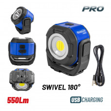 BORMANN Pro BPR6016 BORMANN Pro BPR6016 Προβολέας Εργασίας LED Επαναφορτιζόμενος,550Lm,Διπλής Όψης,Αδιάβροχος