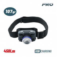 BORMANN Pro BPR6031 BORMANN Pro BPR6031 Φακός Κεφαλής Επαναφορτιζόμενος,450Lm,Αδιάβροχος