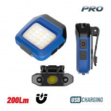 BORMANN Pro BPR6034 BORMANN Pro BPR6034 Φακός Με Κλιπ Επαναφορτιζόμενος 200Lm